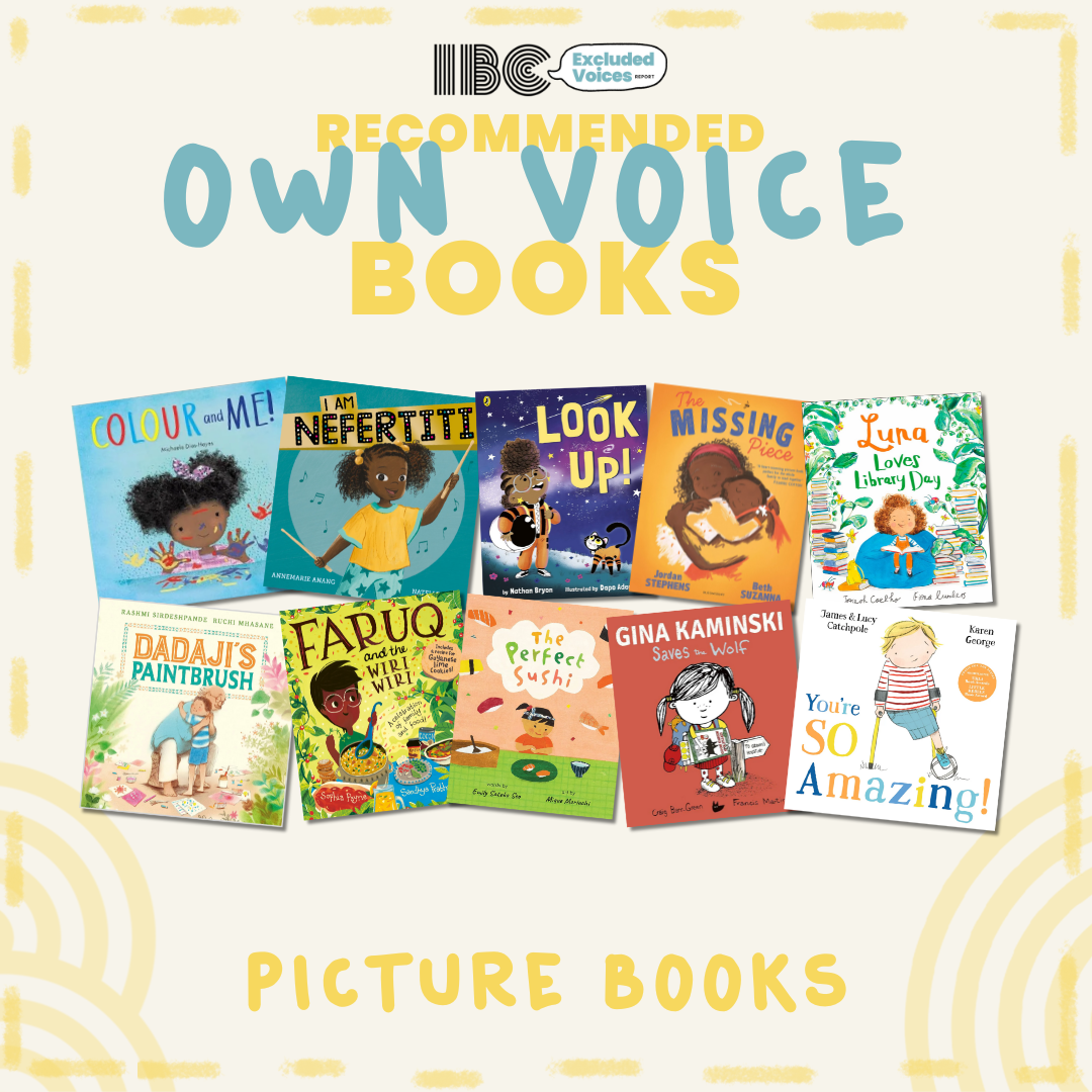 Recommended own voice picture books advert showing various children's picture book covers 